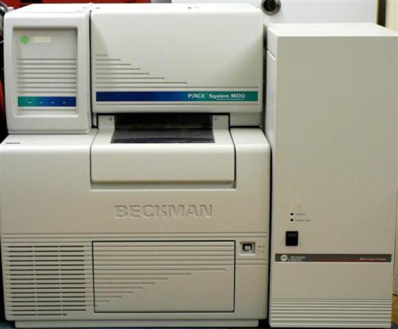CAPILLARY ELECTROPHORESIS BECKMAN / P-ACE SYSTEM MDQ DAD 9116 located at Provendum exhibition in Laussanne (the photo contains one of the item in stock) CAPILLARY ELECTROPHORESIS BECKMAN / P-ACE SYSTEM MDQ DAD (9116)