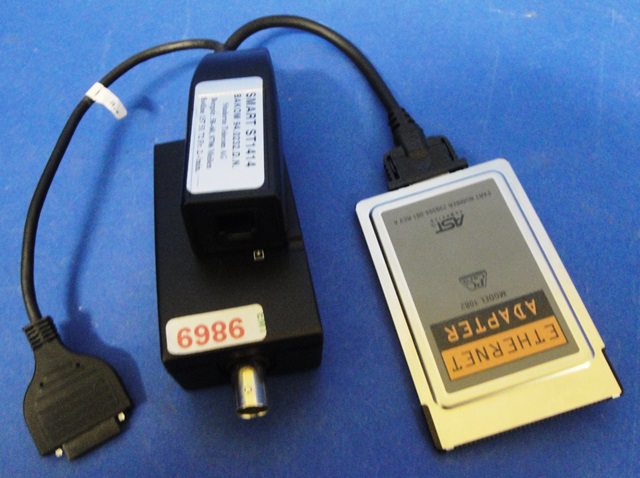 ETHERNET PMCIA ADAPTER AST / 10BE 9869 located at Provendum exhibition in Laussanne (the photo contains one of the item in stock) ETHERNET PMCIA ADAPTER AST / 10BE (9869)