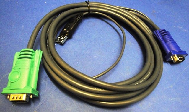 KVM-UBS CABLE, Lot of 4 CABIE ATEN / 2L-5203U 9761 located at Provendum exhibition in Laussanne (the photo contains one of the item in stock) KVM-UBS CABLE, Lot of 4 CABIE ATEN / 2L-5203U (9761)