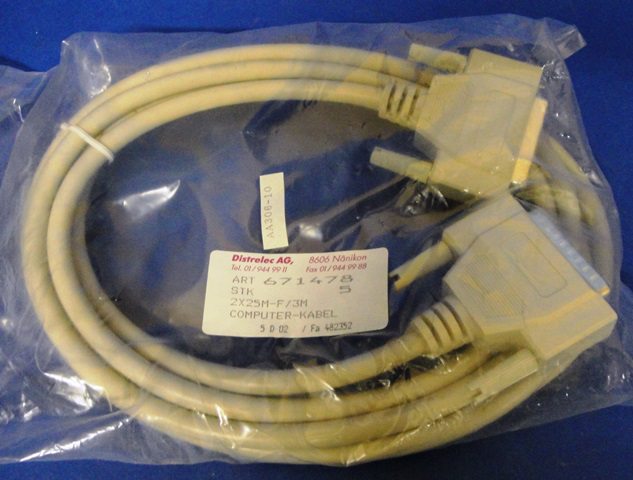 MALE FEMALE DB25 CABLE, Lot of 6 ROLINE (9887) 