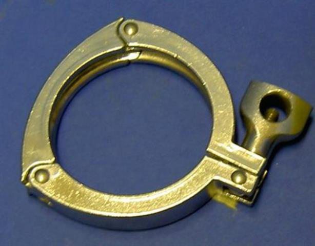 STAINLESS STEEL CLAMP, Lot of 10 TRICLOVER / 13-MHHS-304-3 73494 located at Provendum exhibition in Laussanne (the photo contains one of the item in stock) STAINLESS STEEL CLAMP, Lot of 10 TRICLOVER / 13-MHHS-304-3 (73494)
